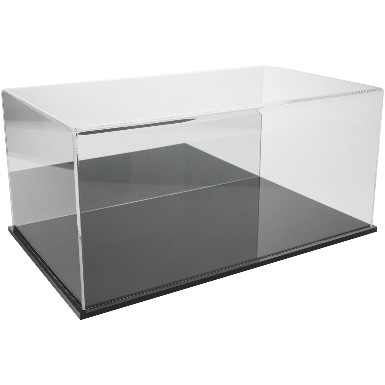 Plymor Clear Acrylic Display Case with Hardwood Base, 20" W x 12" D x 9" H